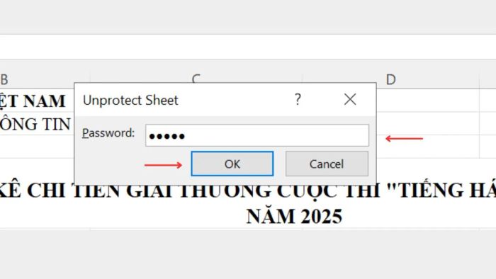 Hướng dẫn sửa lỗi không nhập dữ liệu vào Excel – Phương pháp 5