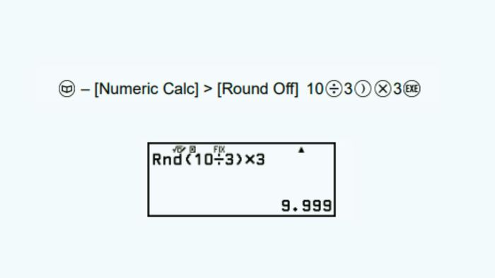 Cách làm tròn số trên máy Casio 880 với chế độ nhập Input/Output: Number Format: FIX 3