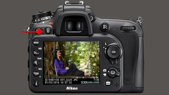 Các tùy chỉnh khi xem lại ảnh trên Nikon - xóa ảnh trực tiếp khỏi máy