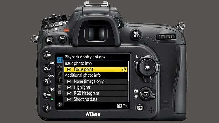 Các tùy chỉnh khi xem lại ảnh trên Nikon - hiển thị thông tin ảnh chi tiết
