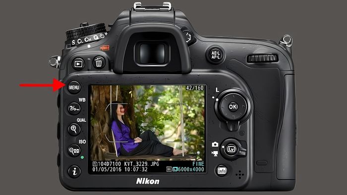 Các tùy chỉnh khi xem lại ảnh trên Nikon - xoay ảnh lại - bước 1