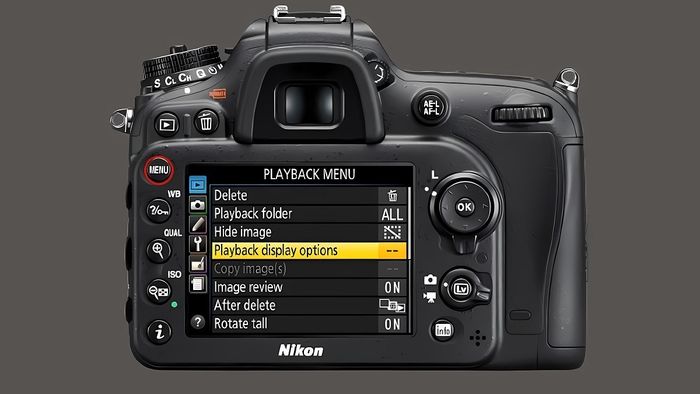 Các tùy chỉnh khi xem lại ảnh trên Nikon - sử dụng histogram - bước 1