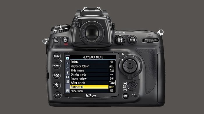 Các tùy chỉnh khi xem lại ảnh trên Nikon - xoay ảnh lại - bước 2