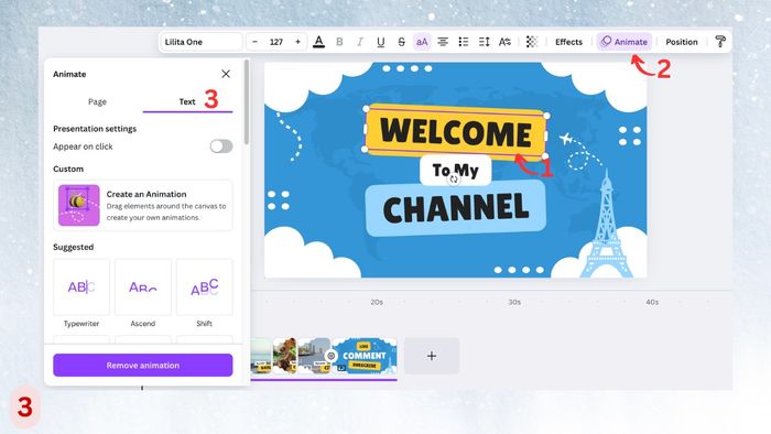 Hướng dẫn chi tiết cách tạo Animation trên Canva bước 3