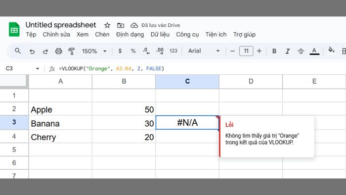 Những lỗi phổ biến khi dùng SPARKLINE trong Google Sheets
