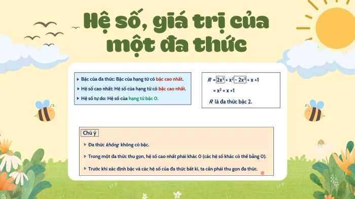 giải toán lớp 7 đa thức một biến