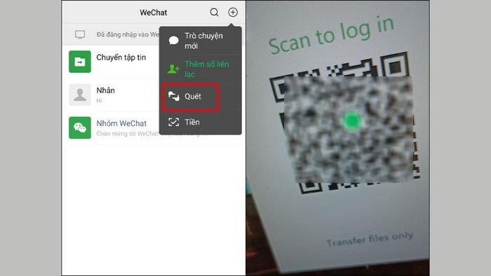 Chi tiết bước 3 trong hướng dẫn đăng nhập WeChat Web