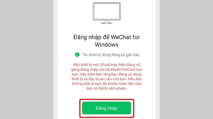 Chi tiết bước 4 trong hướng dẫn đăng nhập WeChat Web