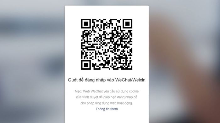Chi tiết bước 1 trong cách đăng nhập WeChat Web