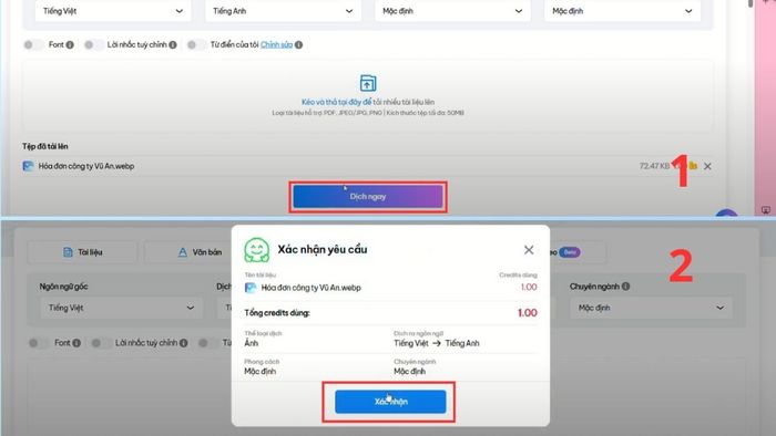 Hướng dẫn sử dụng Doctranslate dịch hình ảnh – Bước 4