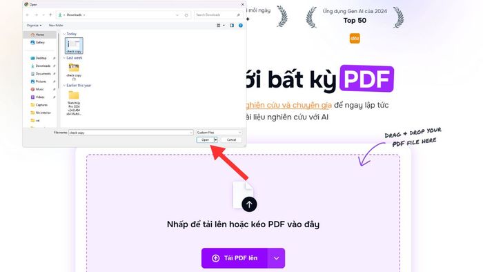 Cách sử dụng ChatPDF bước 2