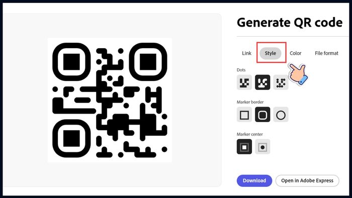 Tùy chỉnh mã QR Adobe