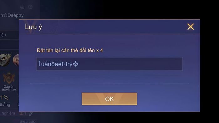 Hướng dẫn đặt tên với kí tự đặc biệt trong game