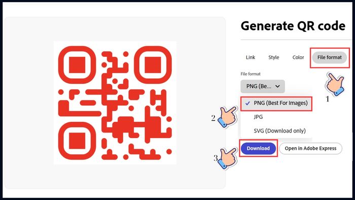 Xem trước và tải mã QR