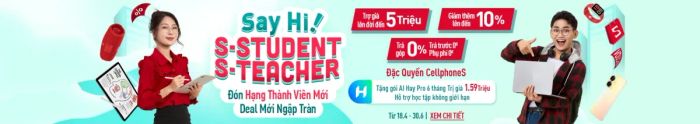 Khi đăng ký S-Edu tại CellphoneS, bạn sẽ được tặng bản Pro AIHay trong 6 tháng, giá trị lên đến 1.599k.