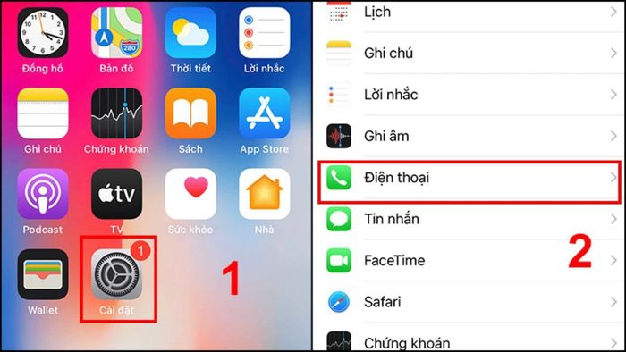 Cách tắt tính năng chuyển tiếp cuộc gọi trên iOS - BƯỚC 1