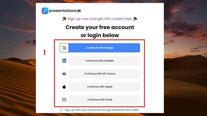 Hướng dẫn sử dụng Presentations AI để tạo Slides thuyết trình – Bước 1