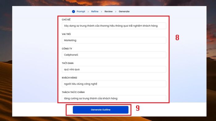 Hướng dẫn sử dụng Presentations AI để tạo Slides thuyết trình – Bước 3