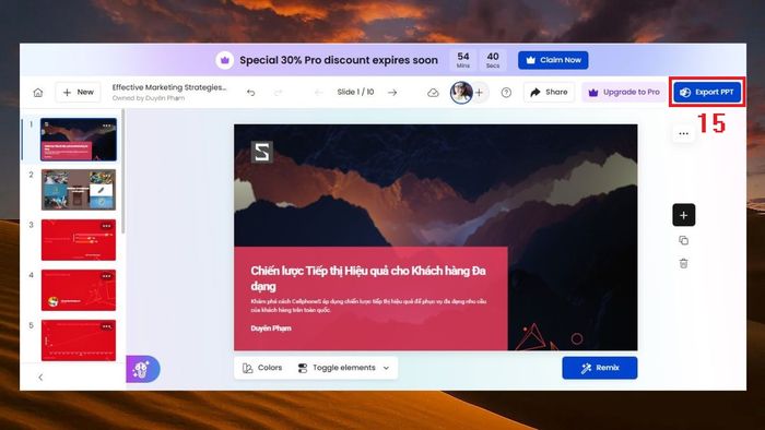 Hướng dẫn sử dụng Presentations AI để tạo Slides thuyết trình – Bước 4