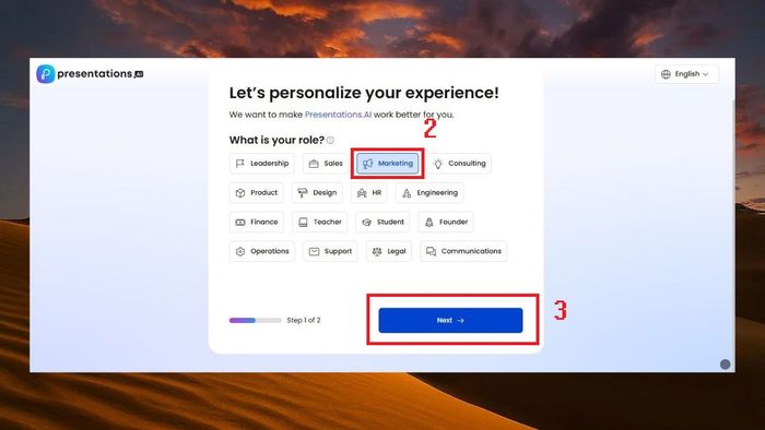 Hướng dẫn sử dụng Presentations AI để tạo Slides thuyết trình – Bước 1