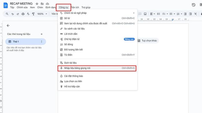 Hướng dẫn bật và sử dụng Google Docs Voice Typing - Bước 2