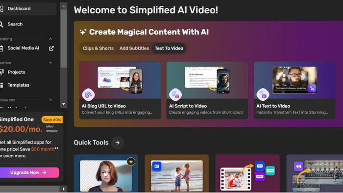 Hướng dẫn sử dụng Simplified AI Video hỗ trợ công việc - bước 2