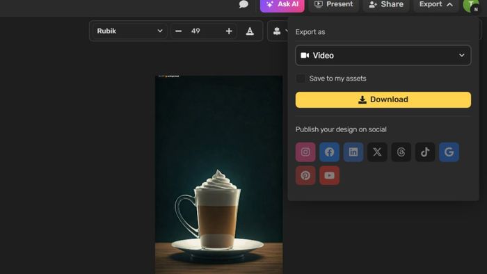 Cách dùng Simplified AI Video để hỗ trợ công việc sáng tạo nội dung - bước 3