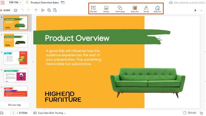Hướng dẫn sử dụng Zoho Show AI tạo slide thuyết trình – bước 4
