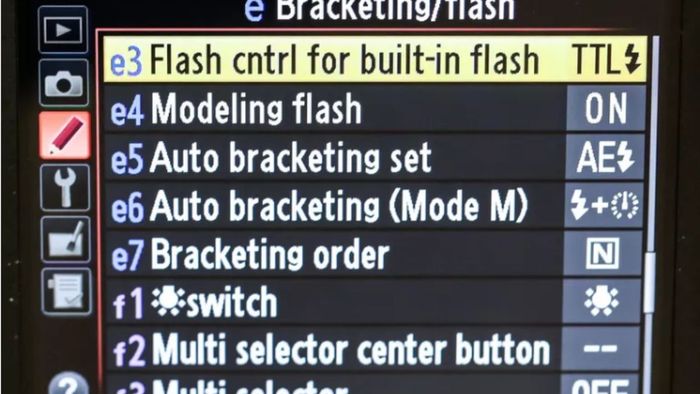 Hướng dẫn tắt flash trên máy ảnh Nikon D-series - cách 3.2