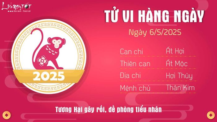 9 Tu vi hàng ngày 6-5-2025 - Tuổi Thân