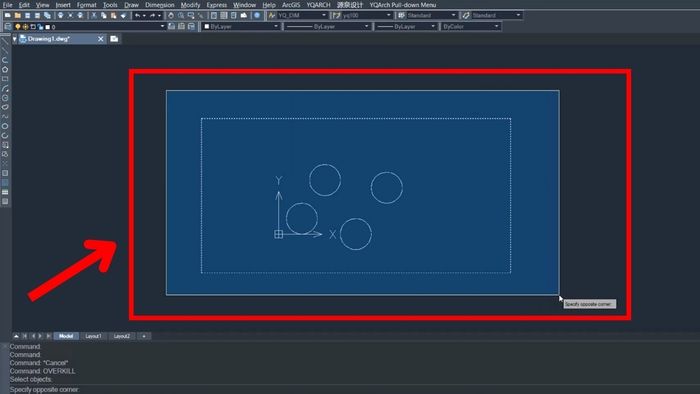 Sử dụng lệnh OVERKILL để loại bỏ các nét trùng trong CAD 2