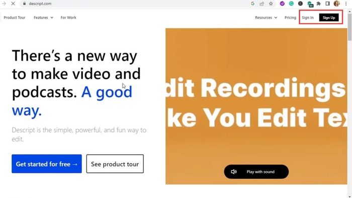 Hướng dẫn sử dụng Descript AI để tạo video chuyên nghiệp – Bước 1