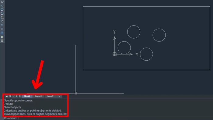 Sử dụng lệnh OVERKILL để loại bỏ các nét trùng trong CAD 4