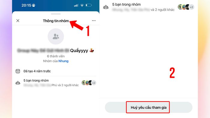 Hướng dẫn chi tiết cách hủy yêu cầu tham gia nhóm Zalo