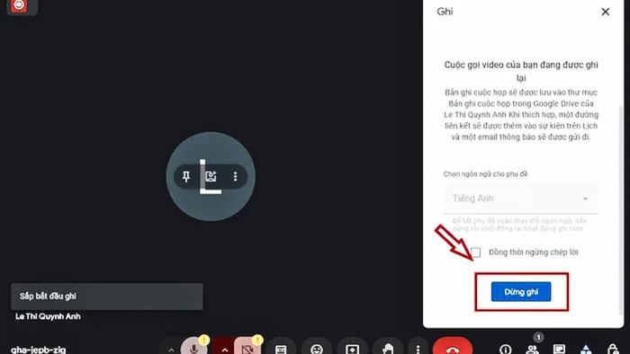 Hướng dẫn ghi lại video trực tiếp trên Google Meet phần 5