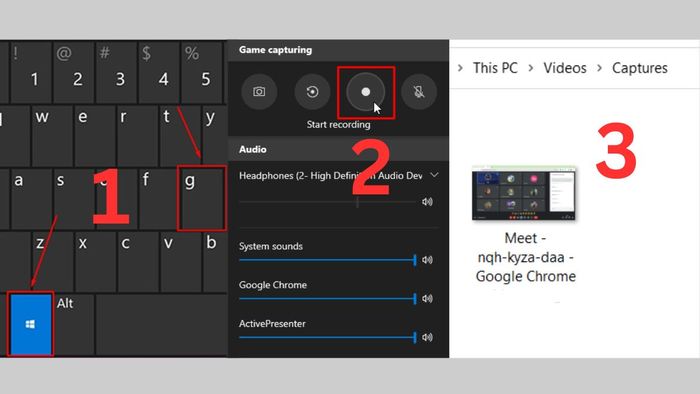 Hướng dẫn quay màn hình Google Meet trên laptop, máy tính phần 1