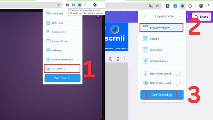Hướng dẫn ghi lại Google Meet với tiện ích Screenshot & Screen Recorder Tool phần 2