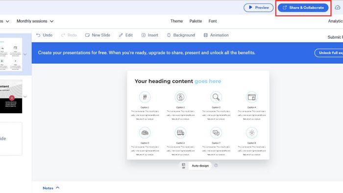 Hướng dẫn sử dụng Slidebean AI thiết kế slide trình chiếu – Bước 3