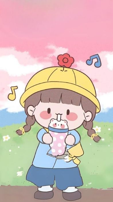 Mẫu nền hoạt hình cute dễ thương nhất