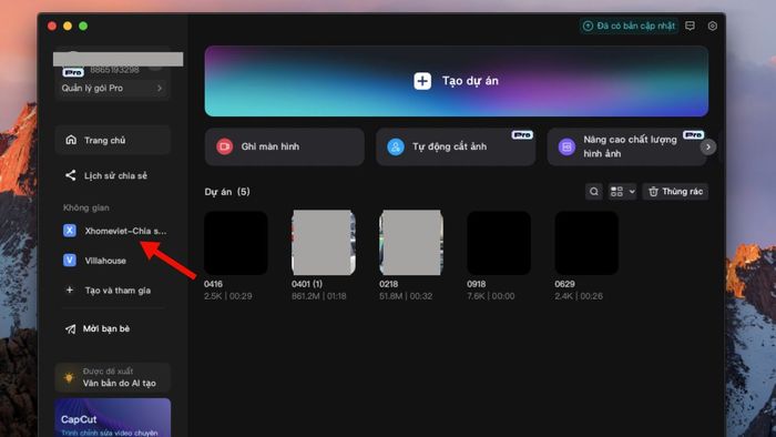 Cách đồng bộ CapCut giữa điện thoại và máy tính