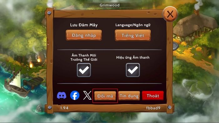 Cách nhập mã Obsidian Knight - bước 3