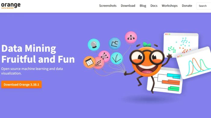 Orange Data Mining là nền tảng dùng để nghiên cứu dữ liệu và học máy.