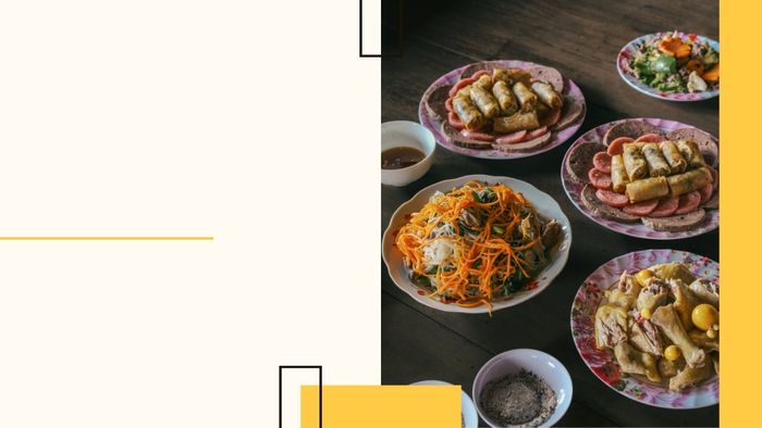 Hình nền PowerPoint món ăn truyền thống Việt Nam cho mâm cỗ