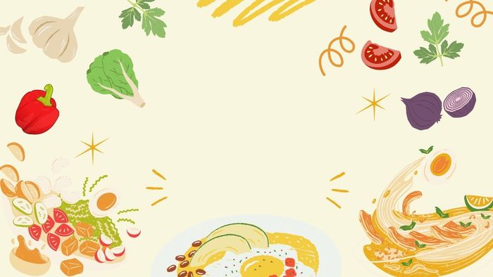 Mẫu background PowerPoint nấu ăn phong cách cute