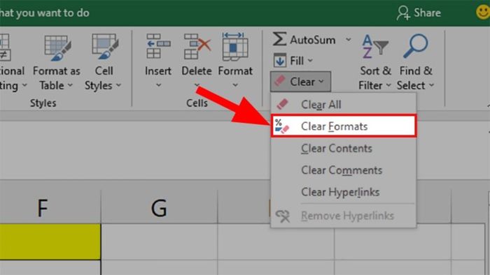 Cách loại bỏ đường gạch chéo trong Excel - bước 3