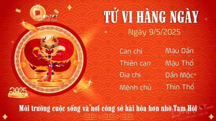 Tu vi hang ngay 9/5/2025 cua 12 con giap - Thin
