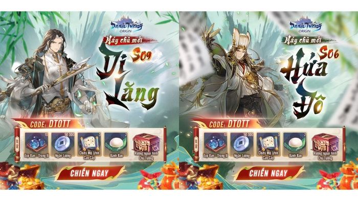 Lưu ý khi sử dụng mã code Danh Tướng Origin