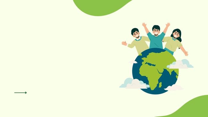 Hình nền PowerPoint cây xanh hoạt hình ngộ nghĩnh