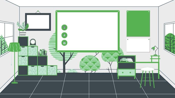 Hình nền PowerPoint cây xanh dành cho chiến dịch trồng rừng