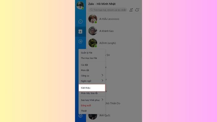 Hướng dẫn cập nhật Zalo trên PC - bước 2